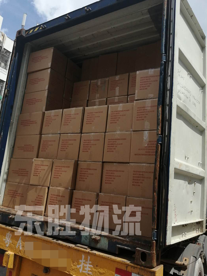 東莞發(fā)貨到香港物流專線，中港貨運公司，深圳東勝物流中港拖車運輸圖